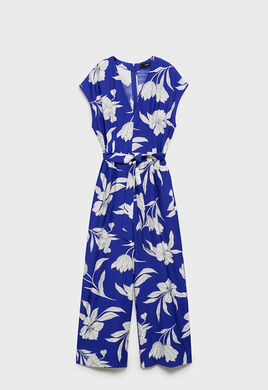 MANGO - Jumpsuit Lorain - Medium Blue