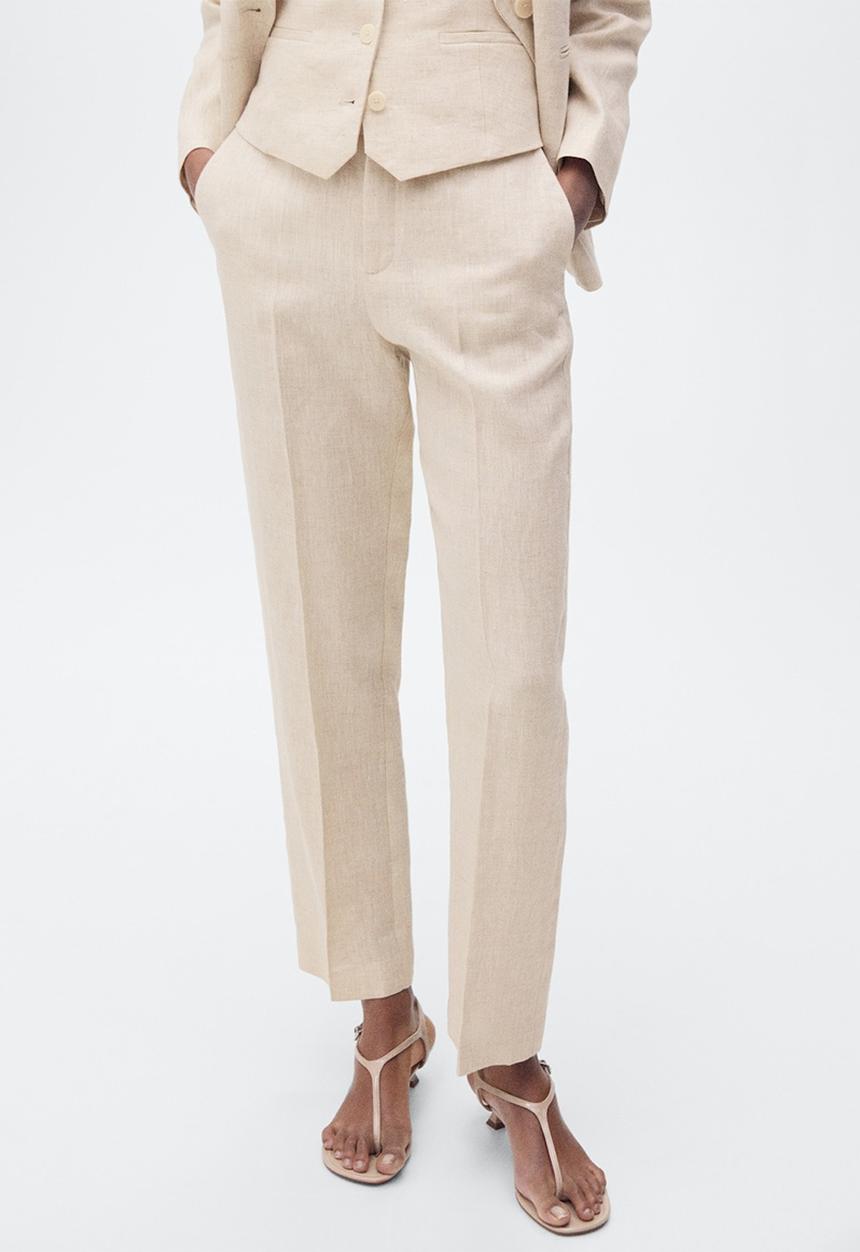 MANGO - Trousers Boreli - Light Pastel Gray