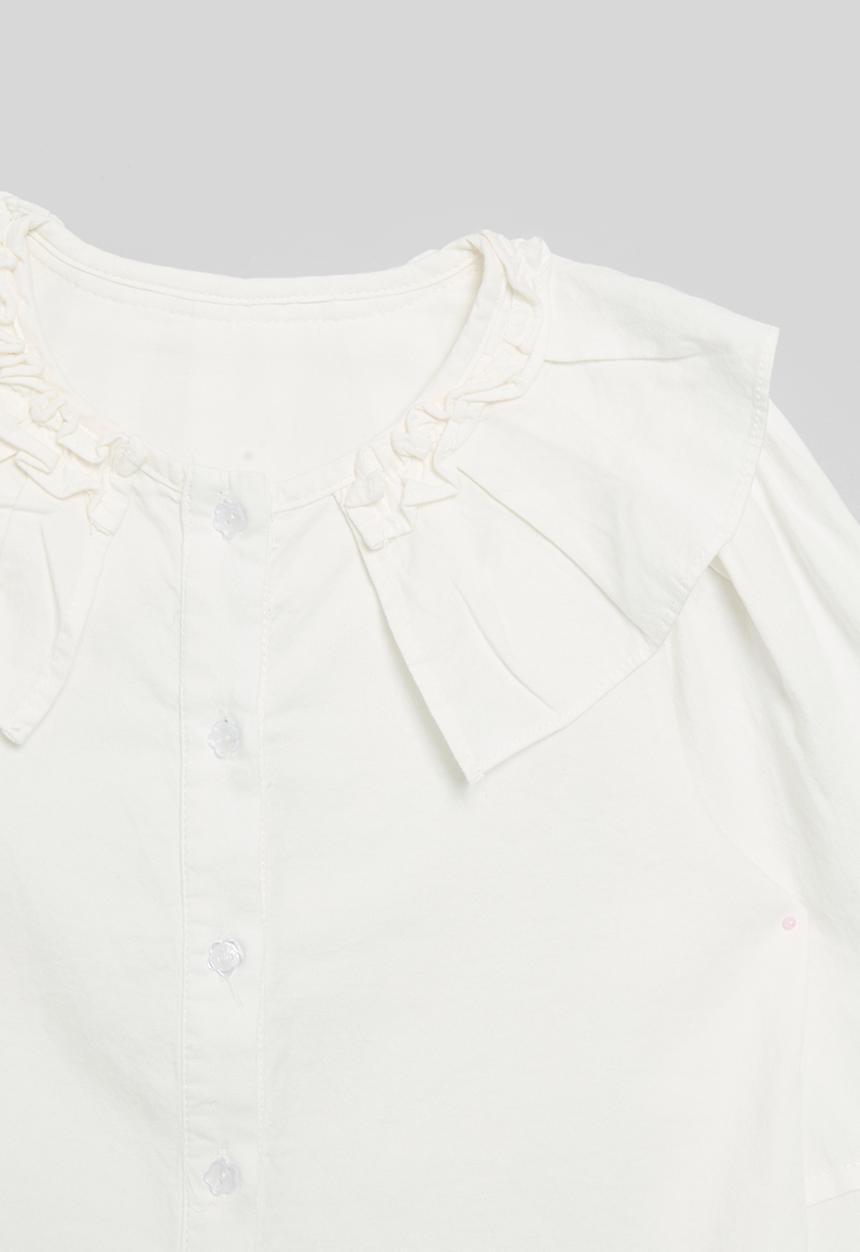 Pop Candy - Peter pan collar shirt-white