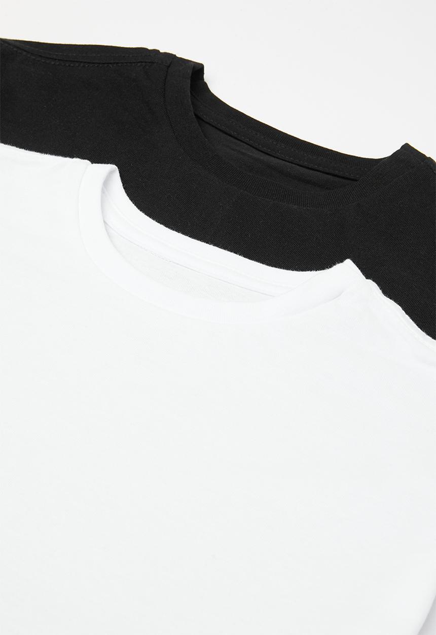 Pop Candy - 2 Pack tee - white & black