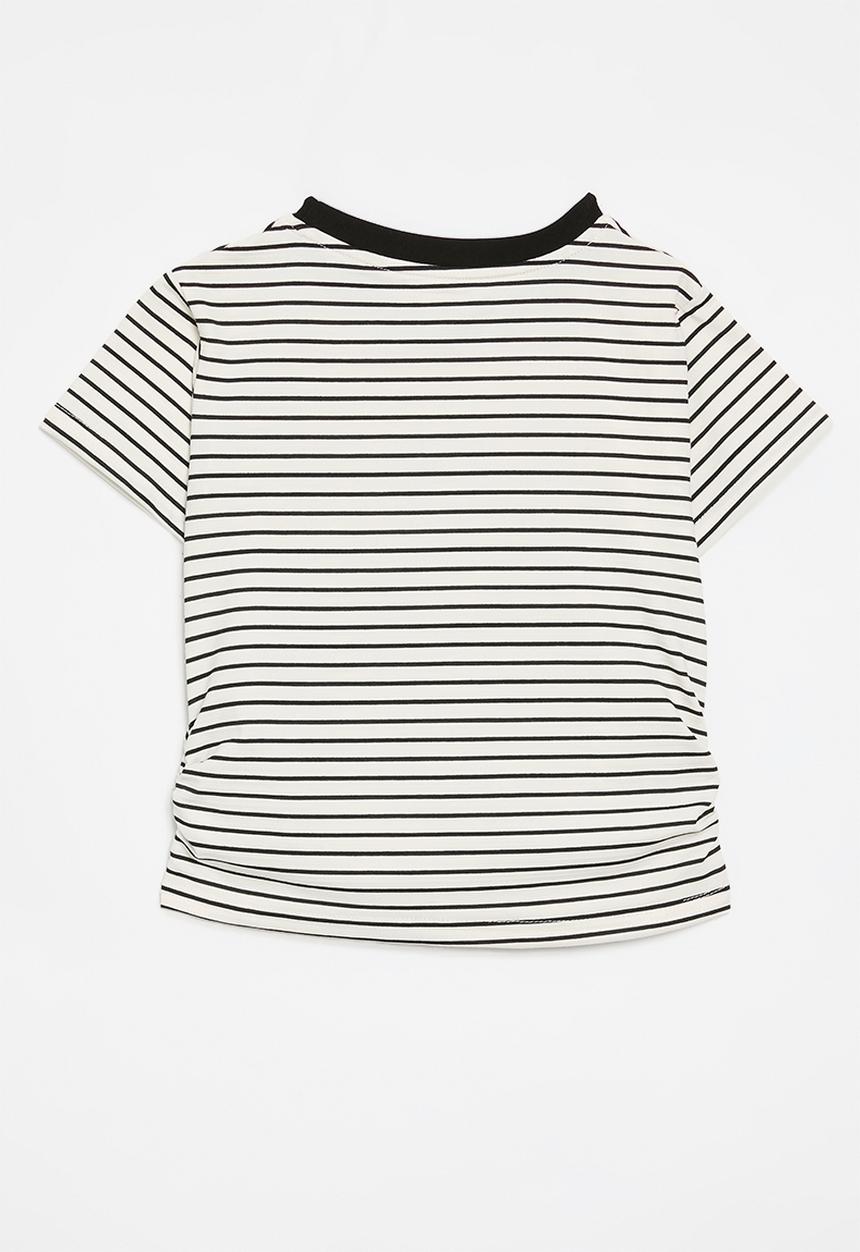 Pop Candy - Striped tee - black & ecru