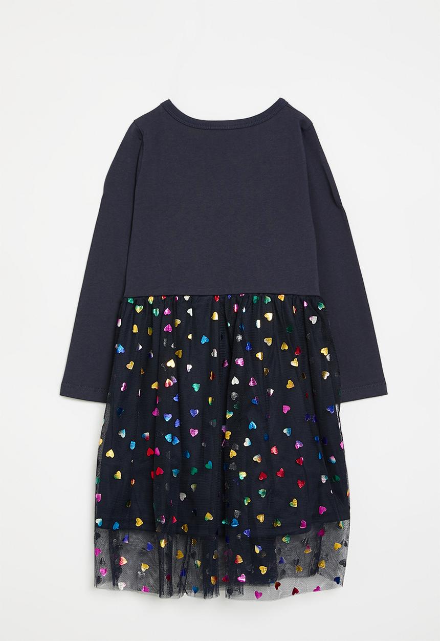Pop Candy - Unicorn print dress - navy blue