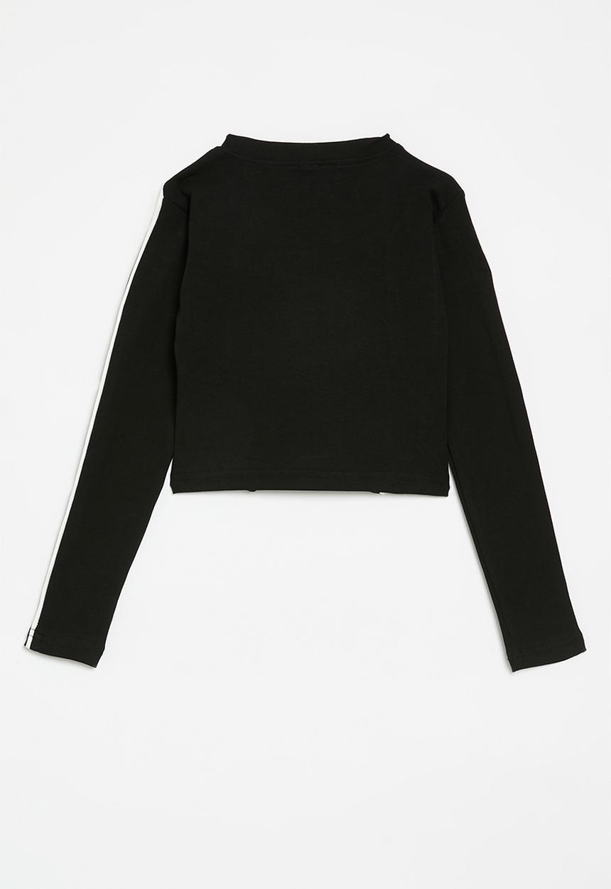 Pop Candy - Contrast crew neck tee - black & white