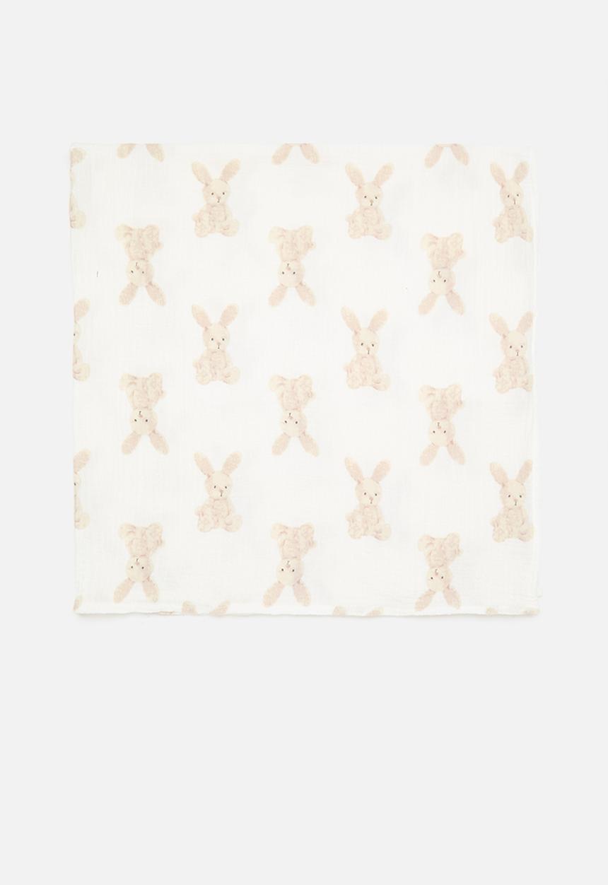 Pop Candy - Printed blanket - ecru & pink