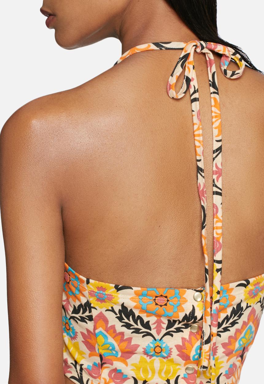 Noisy May - Sienna hartal neck crop top