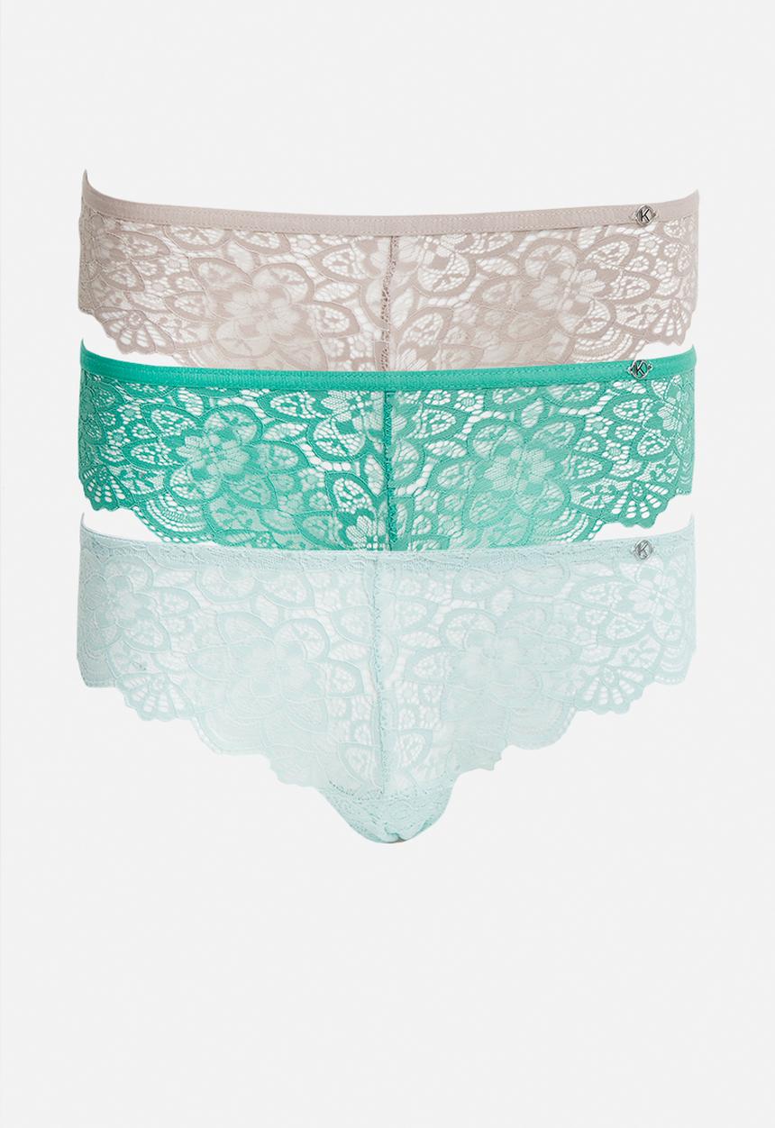 KANGOL - 3 pack lace brazilian - multi 