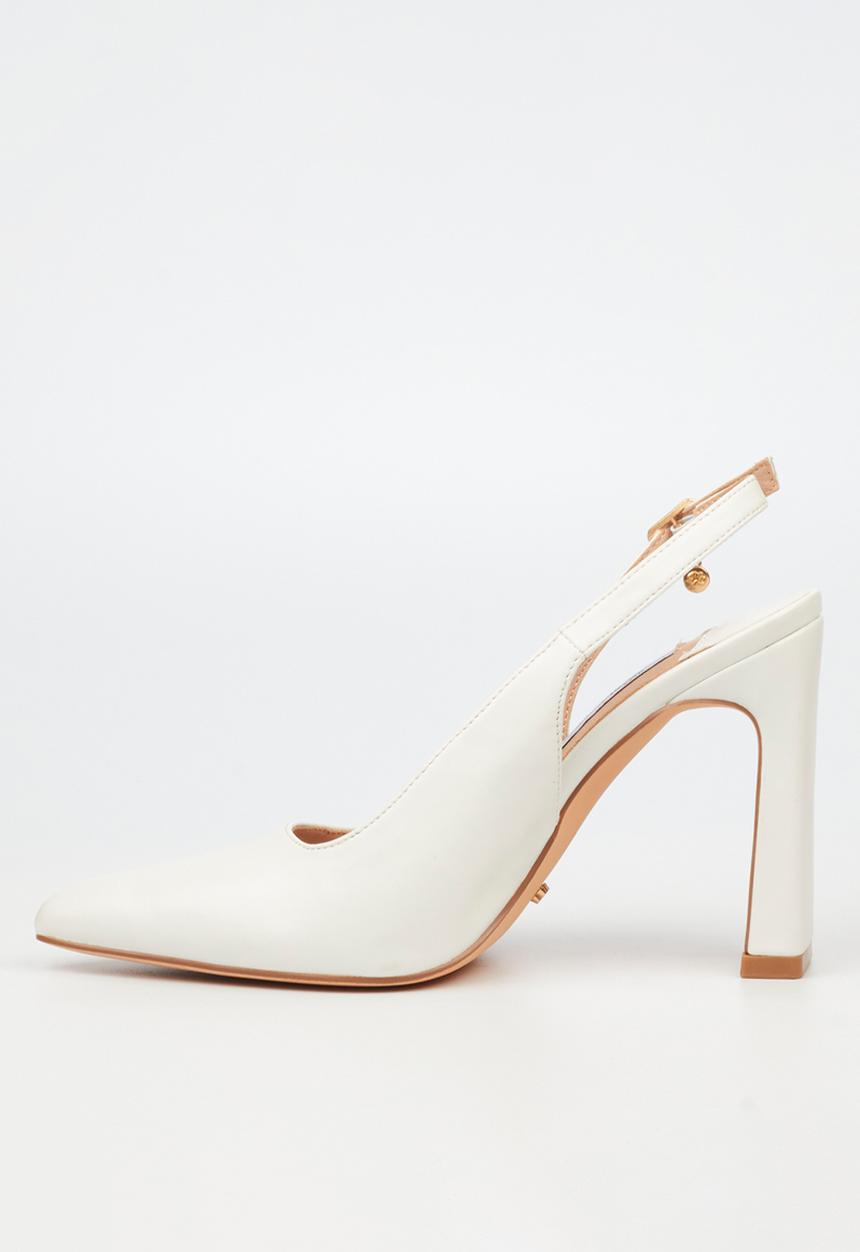 Miss Black - Nala 1 slingback block heel - white