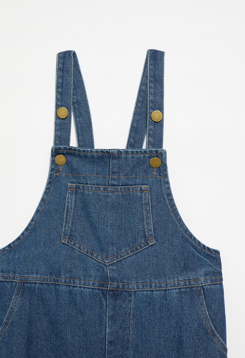 Pop Candy - Denim dungaree - dark blue