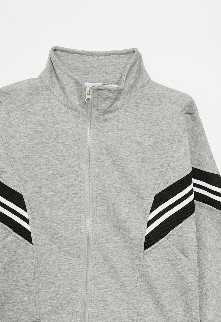 Pop Candy - Zip thru sweat top - grey