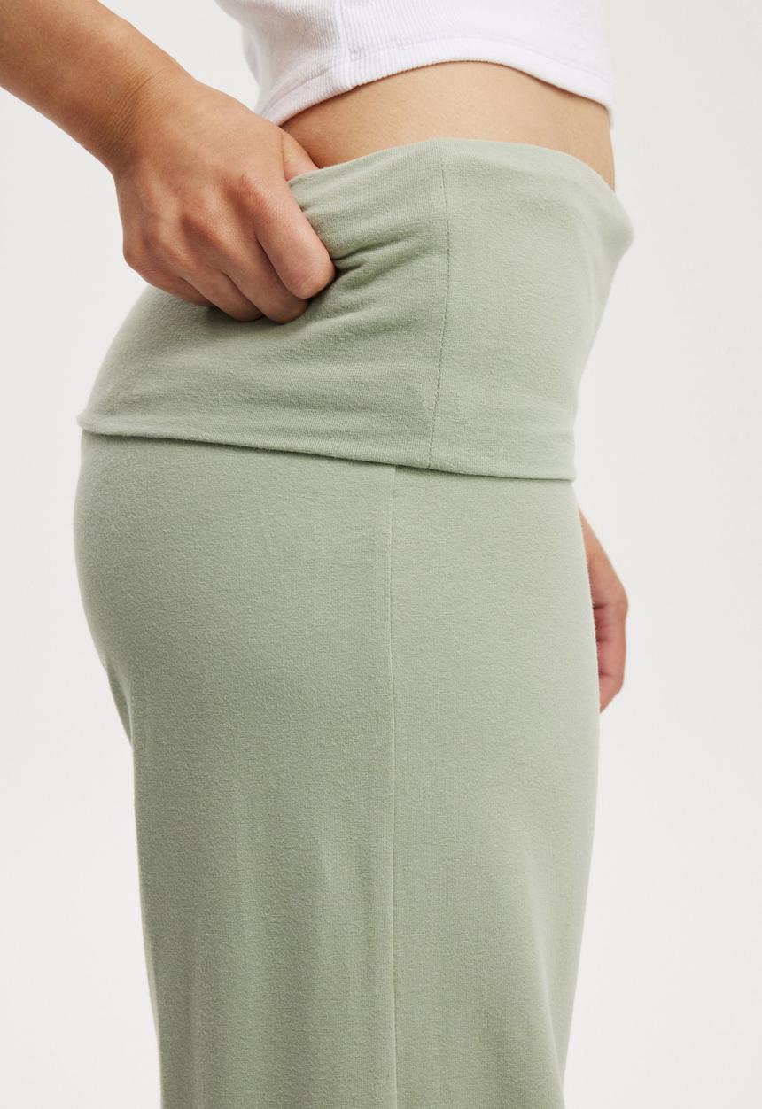 Cotton On - Bella straight leg pant - tinted sage