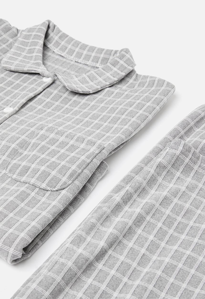 Pop Candy - Check pj set - grey