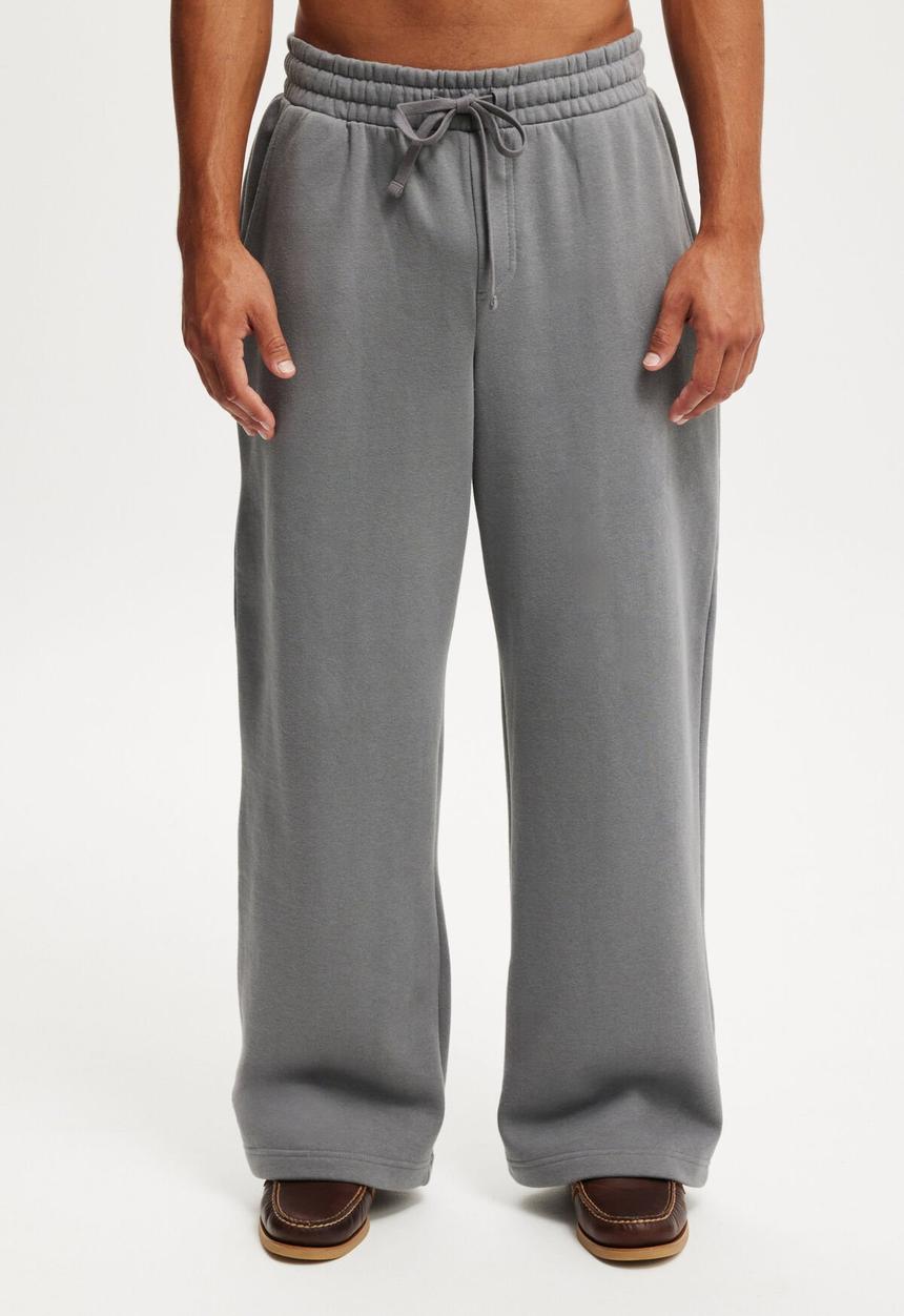 Cotton On - Super baggy track pant - slate stone