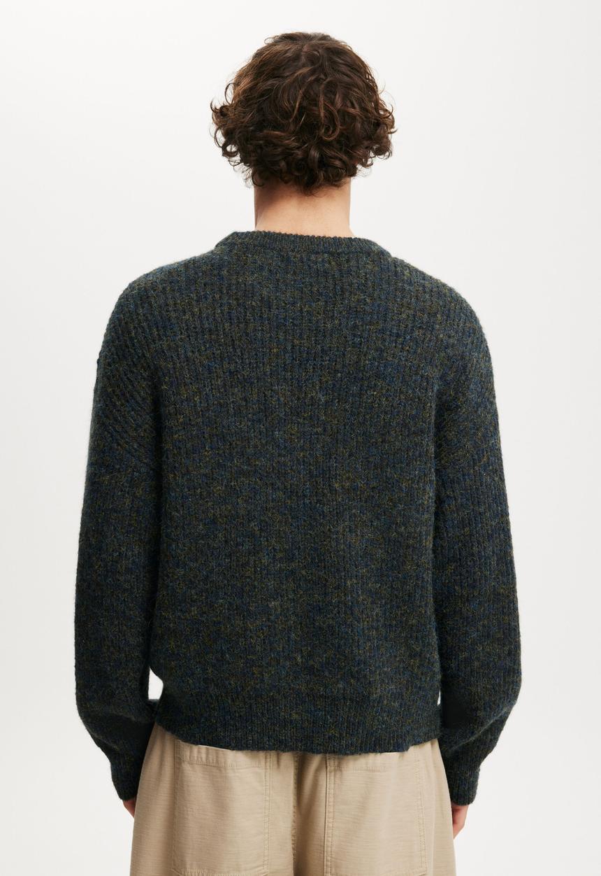 Cotton On - Box fit crew knit - navy