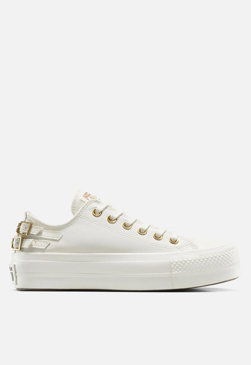 Converse - Chuck taylor all star lift platform buckle - egret/egret/black