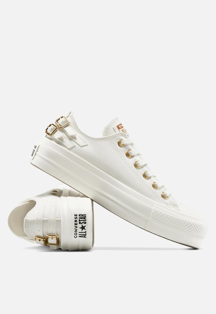 Converse - Chuck taylor all star lift platform buckle - egret/egret/black