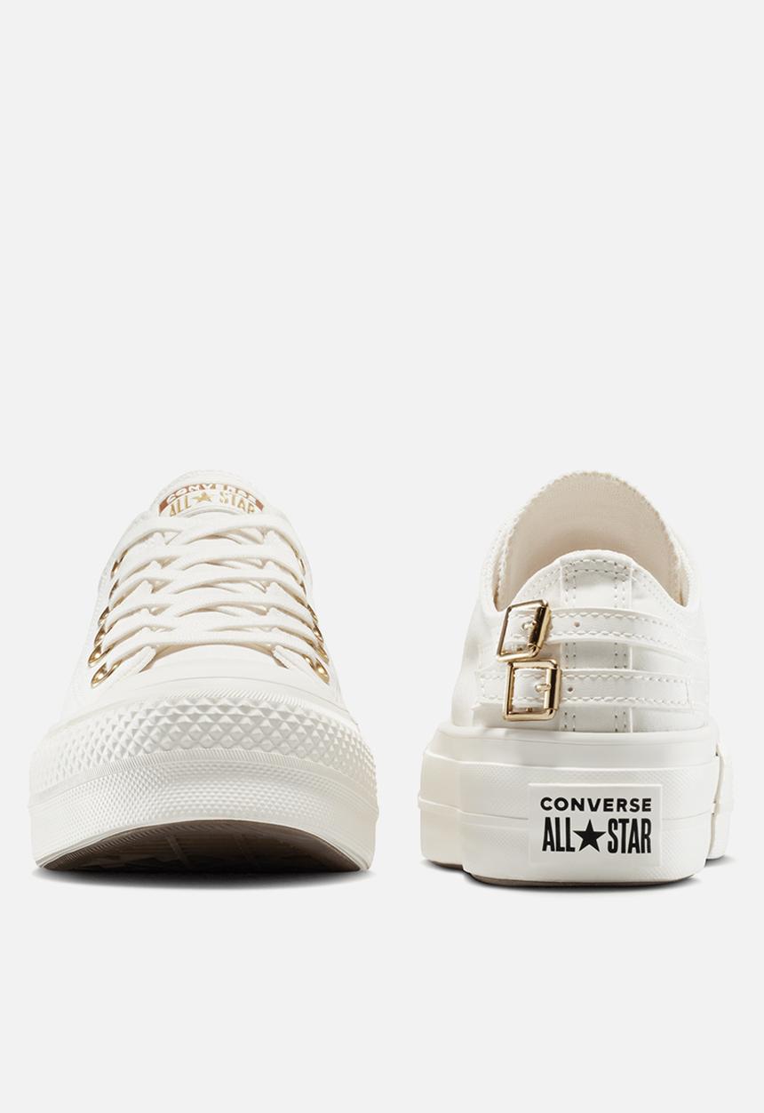 Converse - Chuck taylor all star lift platform buckle - egret/egret/black
