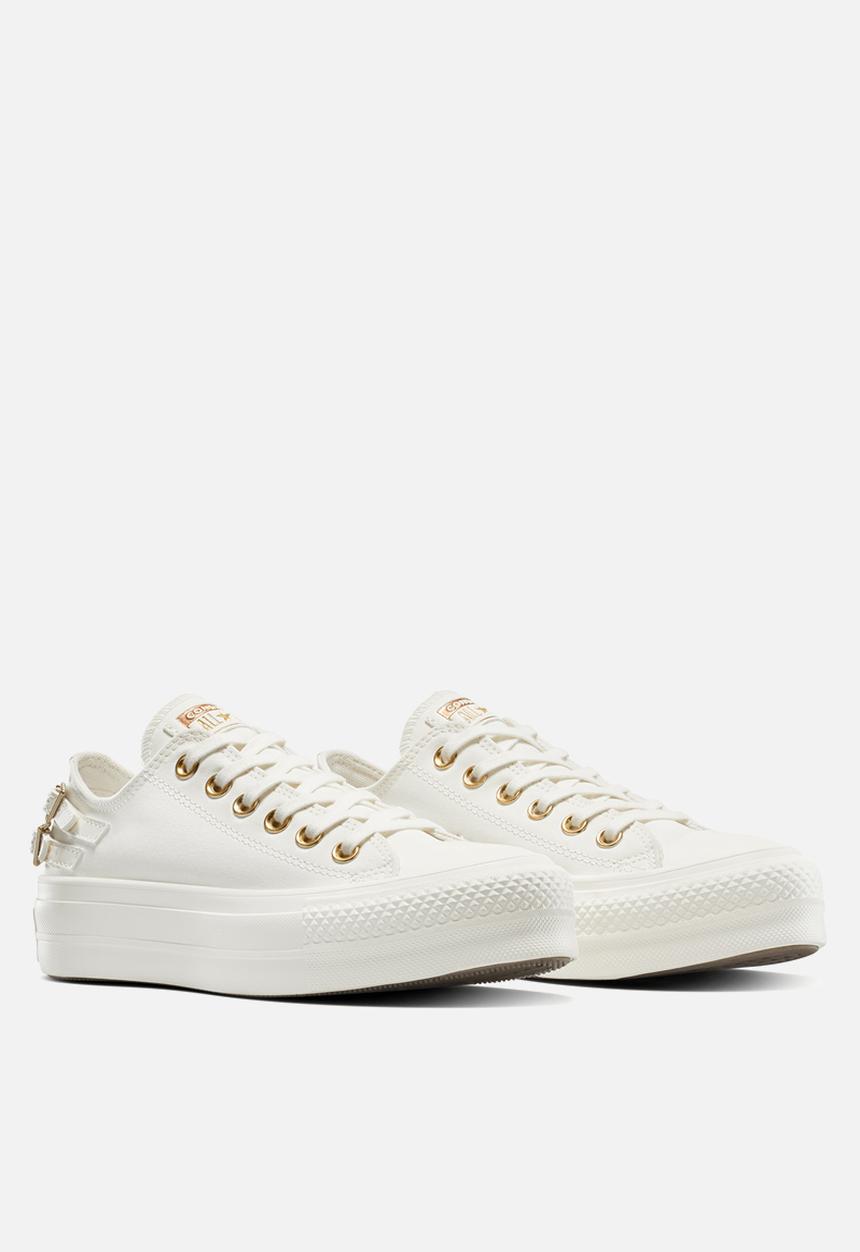 Converse - Chuck taylor all star lift platform buckle - egret/egret/black