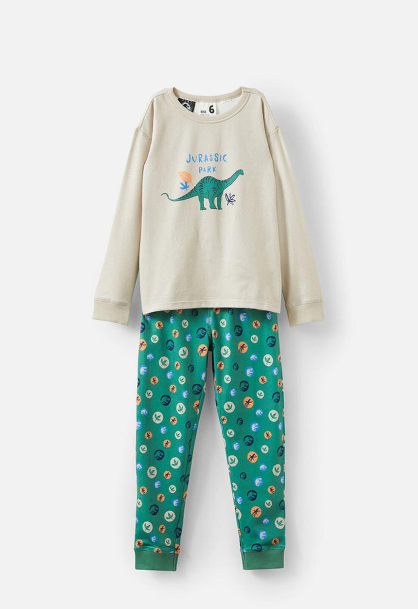 Cotton On - Chuck long sleeve pyjama set licensed - lcn uni rainy day/jurassic park