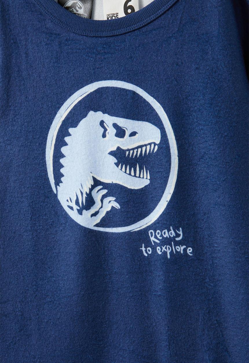 Cotton On - Chuck long sleeve pyjama set licensed - lcn uni in the navy/jurassic park