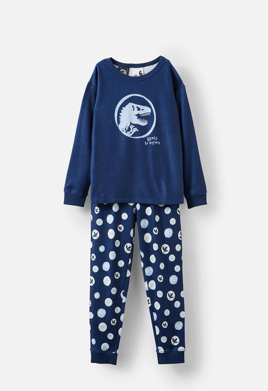 Cotton On - Chuck long sleeve pyjama set licensed - lcn uni in the navy/jurassic park