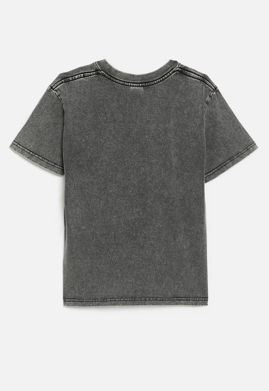 Pop Candy - Tie dye crew neck tee - charcoal black