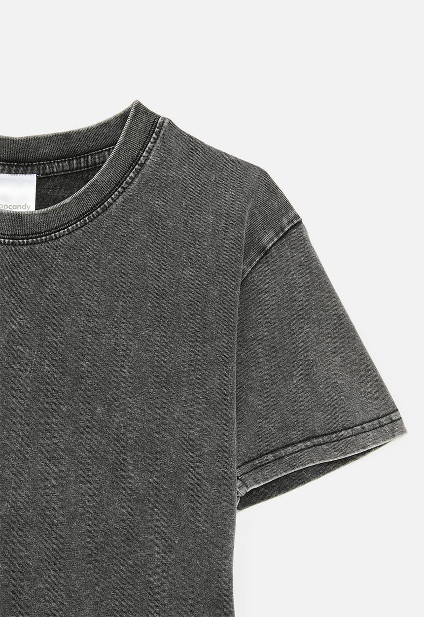 Pop Candy - Tie dye crew neck tee - charcoal black