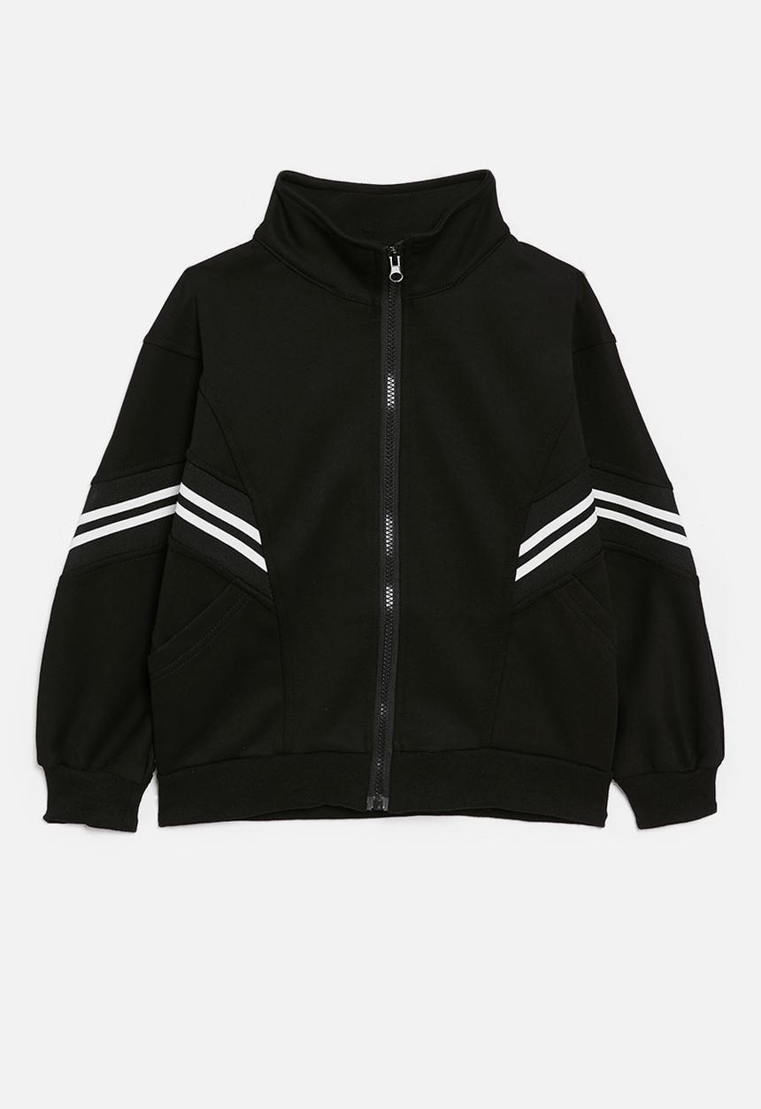 Pop Candy - Zip thru sweat top - black