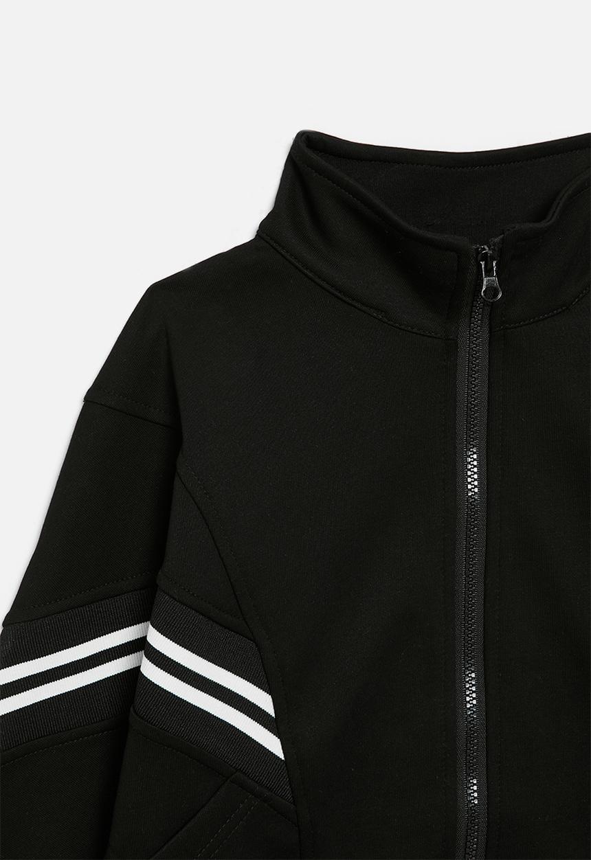 Pop Candy - Zip thru sweat top - black