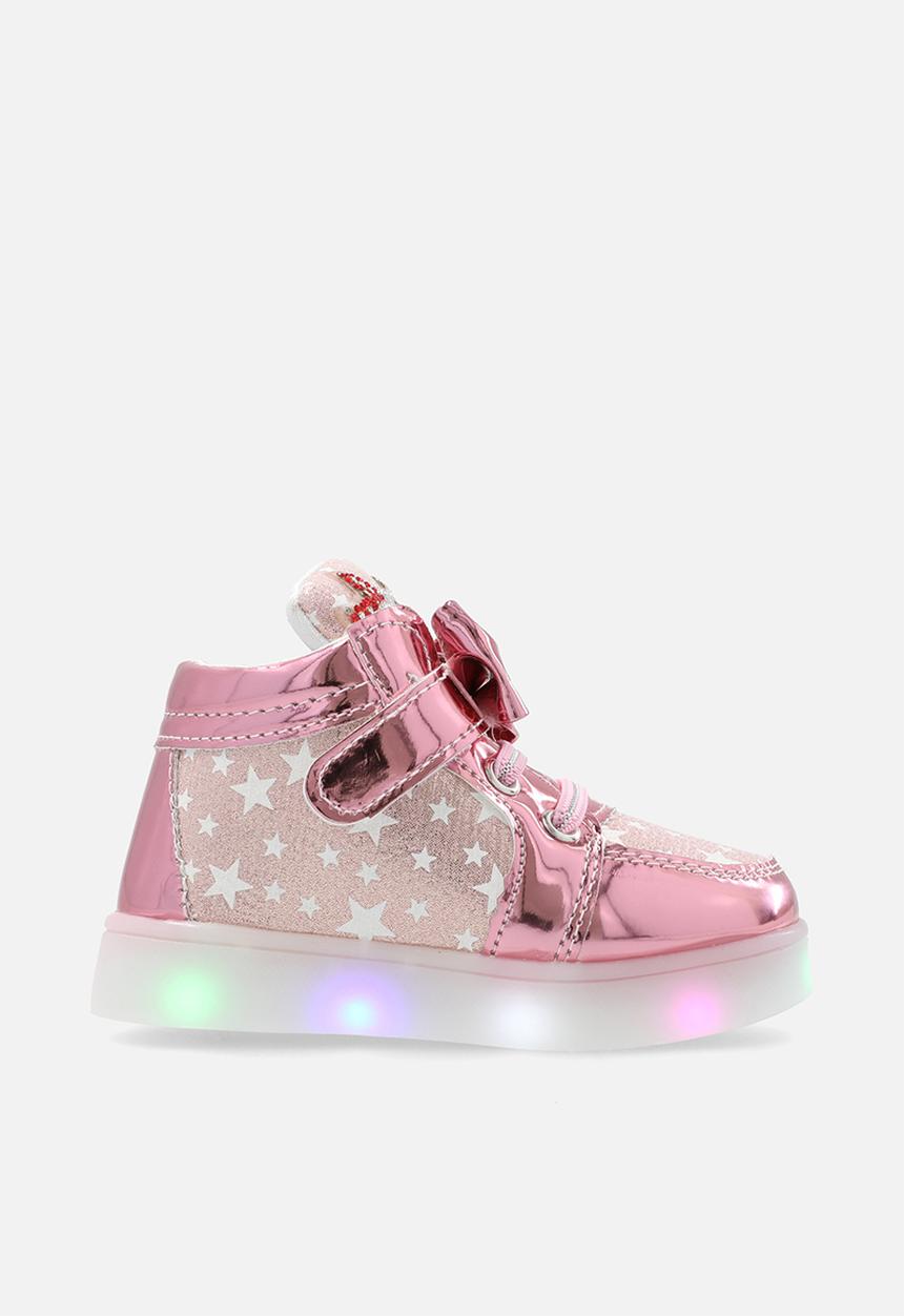 Pop Candy - Mettalic light up sneakers - pink