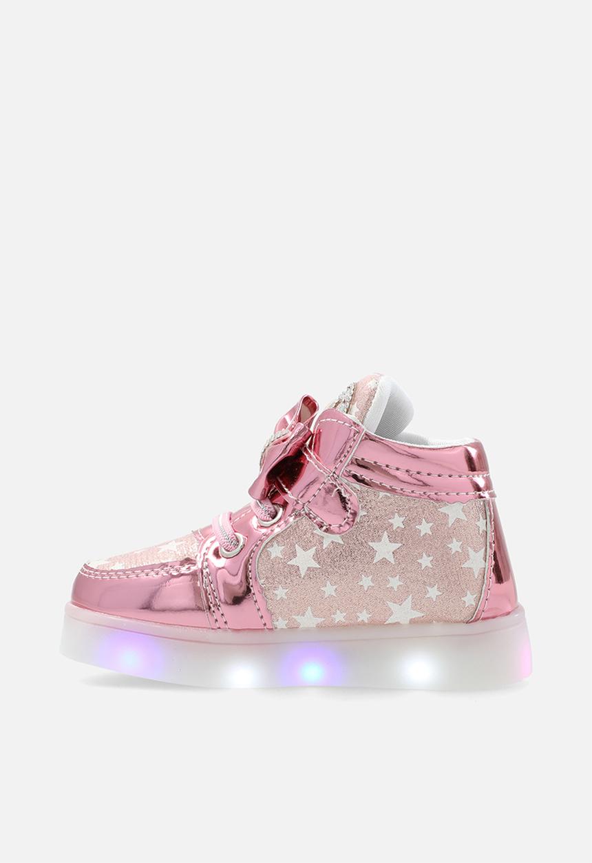 Pop Candy - Mettalic light up sneakers - pink