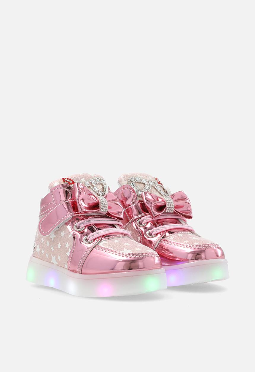 Pop Candy - Mettalic light up sneakers - pink