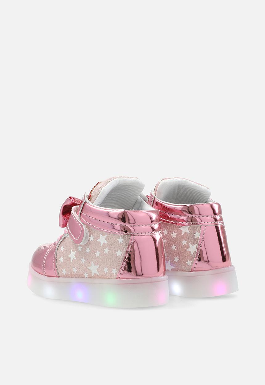 Pop Candy - Mettalic light up sneakers - pink