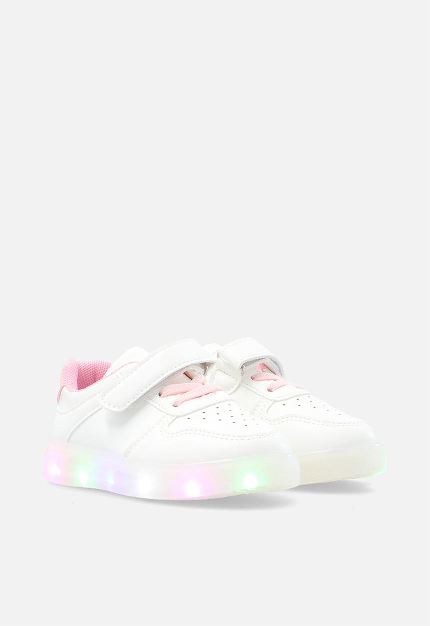 Pop Candy - Light up sneakers - pink & white