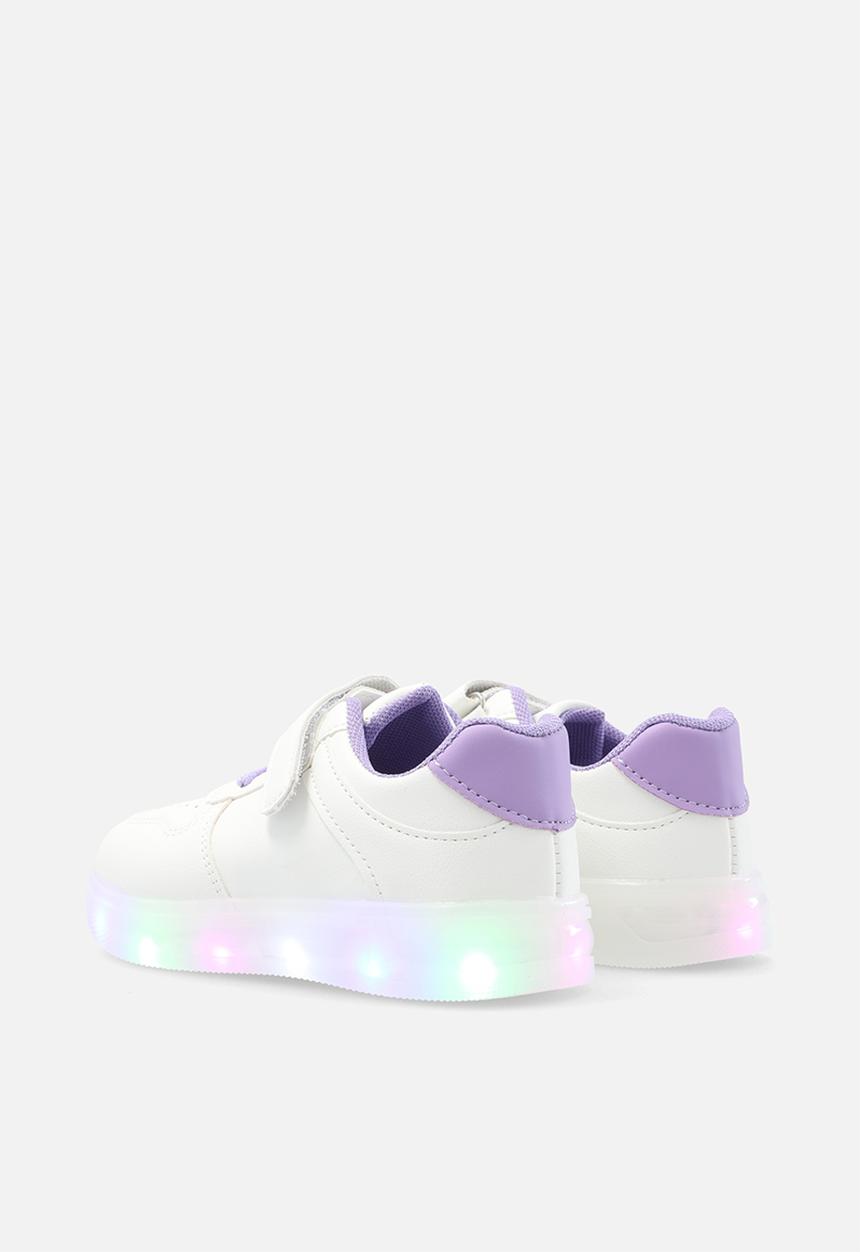 Pop Candy - Light up sneakers - lilac & white