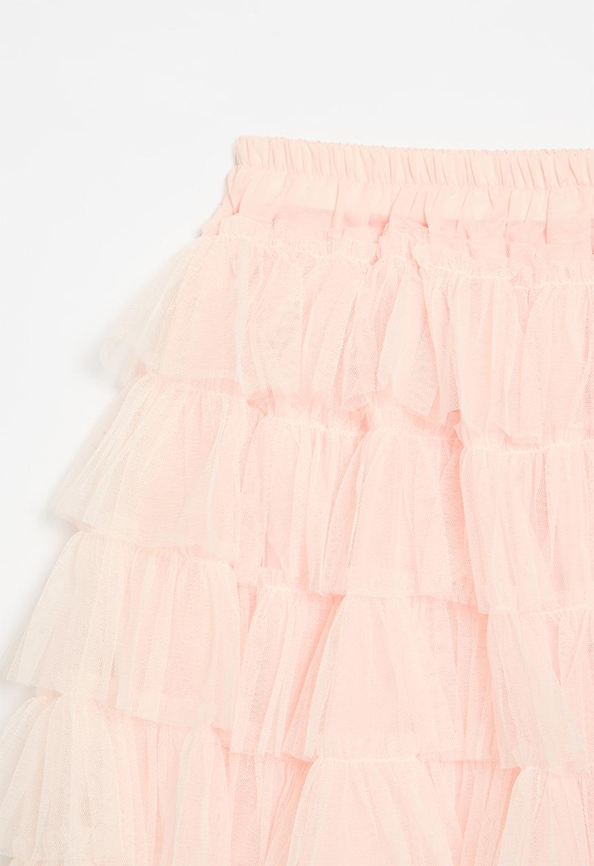 Pop Candy - Tiered tulle mesh skirt - baby pink