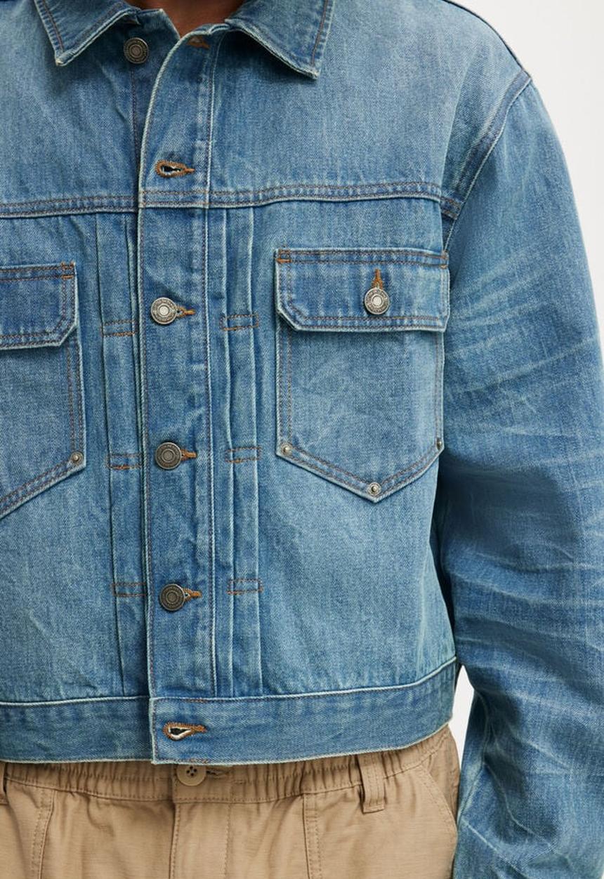 Cotton On - Denim Rinse Jacket - Rattle Blue