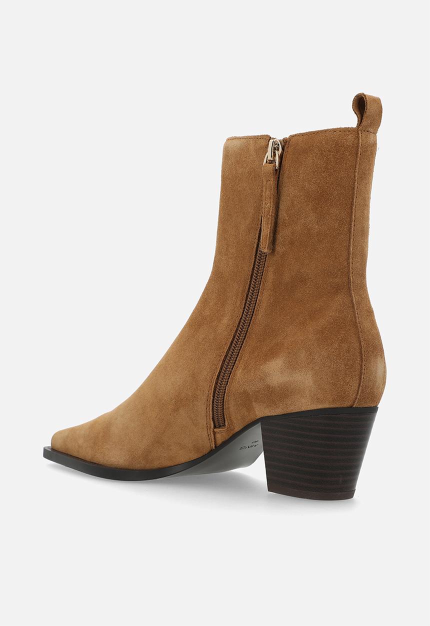 MANGO - Today leather ankle boot - medium brown