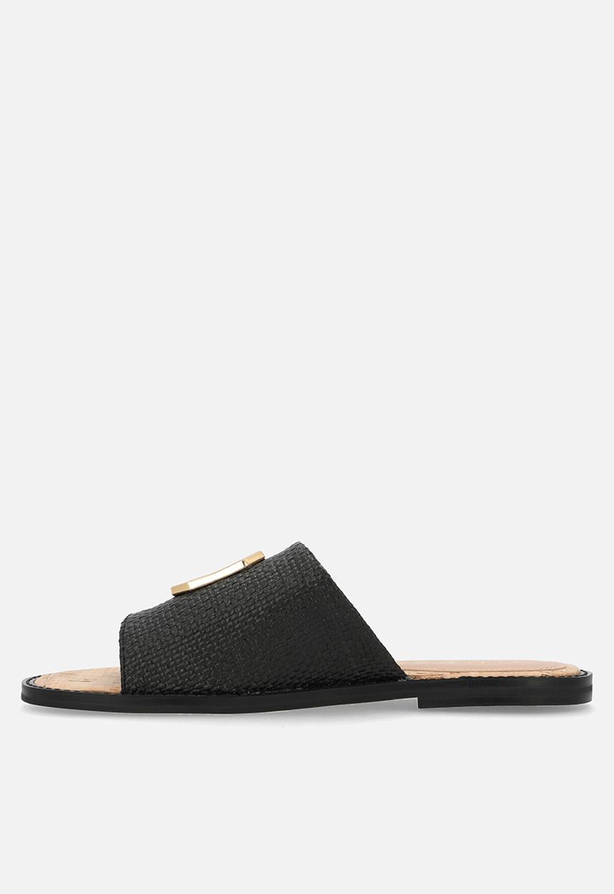 GUESS - Raffia slide - black