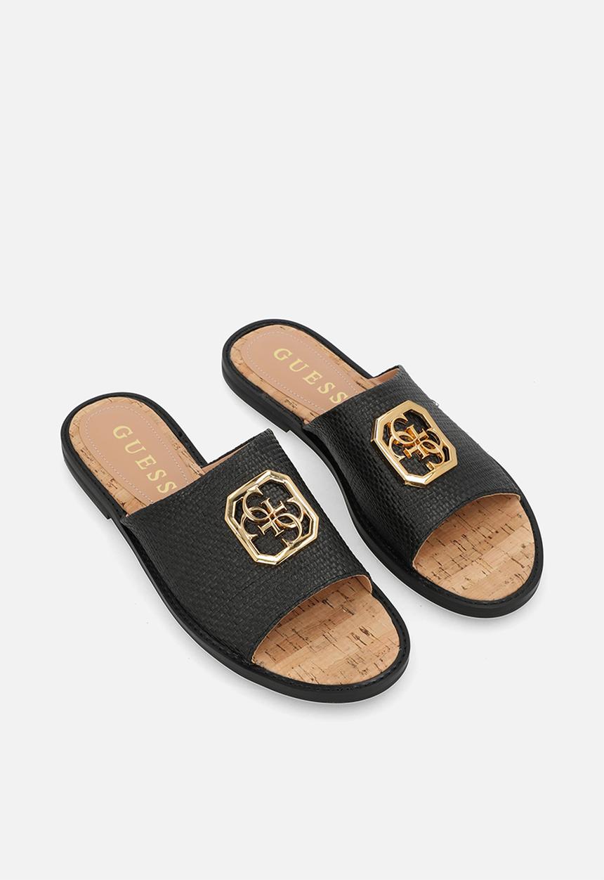 GUESS - Raffia slide - black