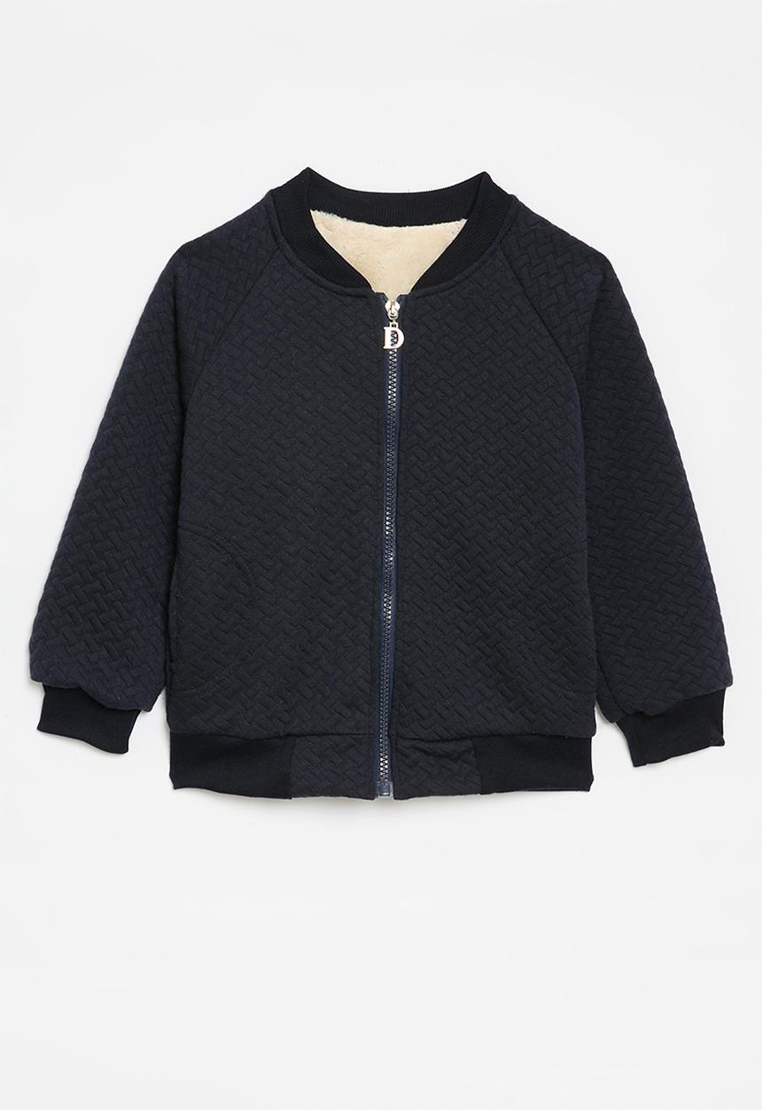 Pop Candy - Zip thru bomber jacket-navy blue