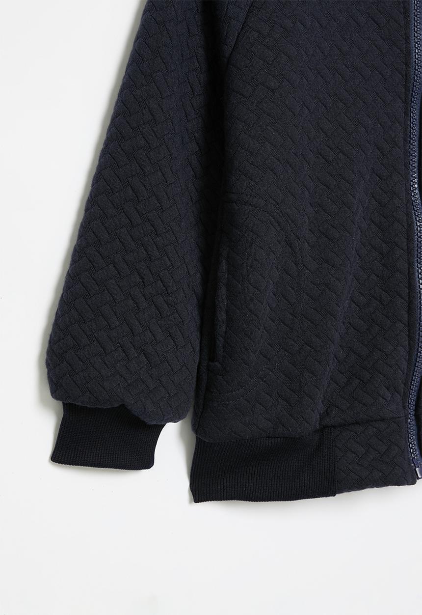 Pop Candy - Zip thru bomber jacket-navy blue