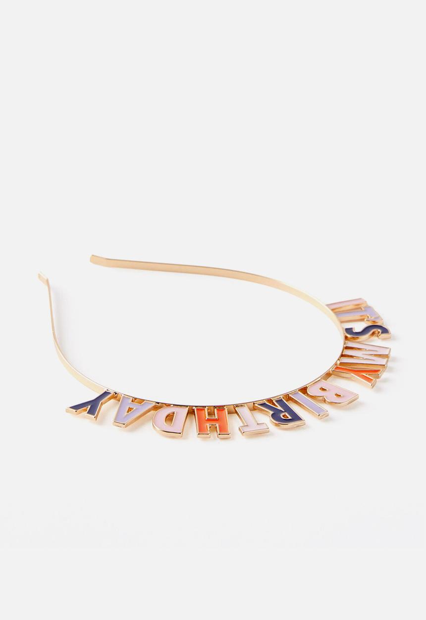 Cotton On - Kids Novelty Headband - It S My Birthday/Block Letters