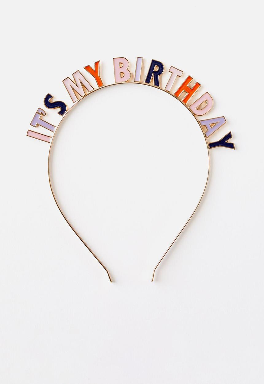 Cotton On - Kids Novelty Headband - It S My Birthday/Block Letters