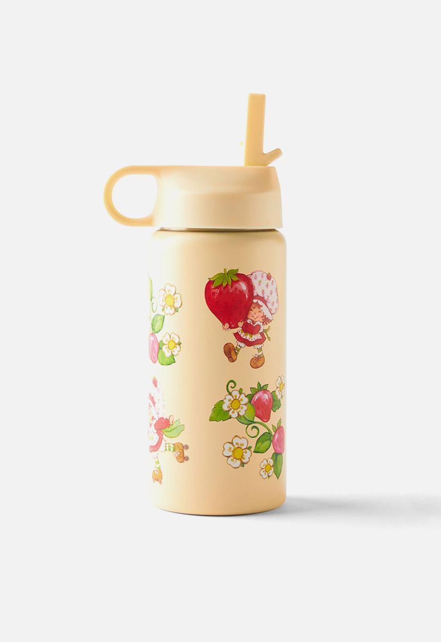 Cotton On - Kids Metal Drink Bottle - Lcn Ssc Strawberry Shortcake/Lemon Squash