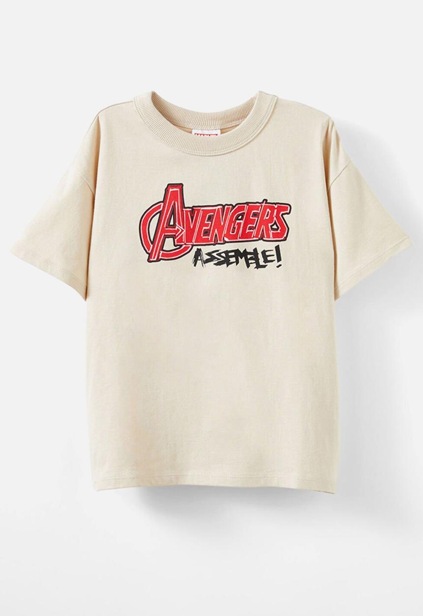 Cotton On - Licensed Drop Shoulder Short Sleeve Tee - Lcn Mar Rainy Day/Avengers Assemble