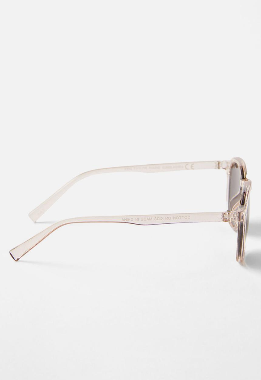 Cotton On - Kids Taylor Round Sunglasses - Dark Vanilla/Transparent