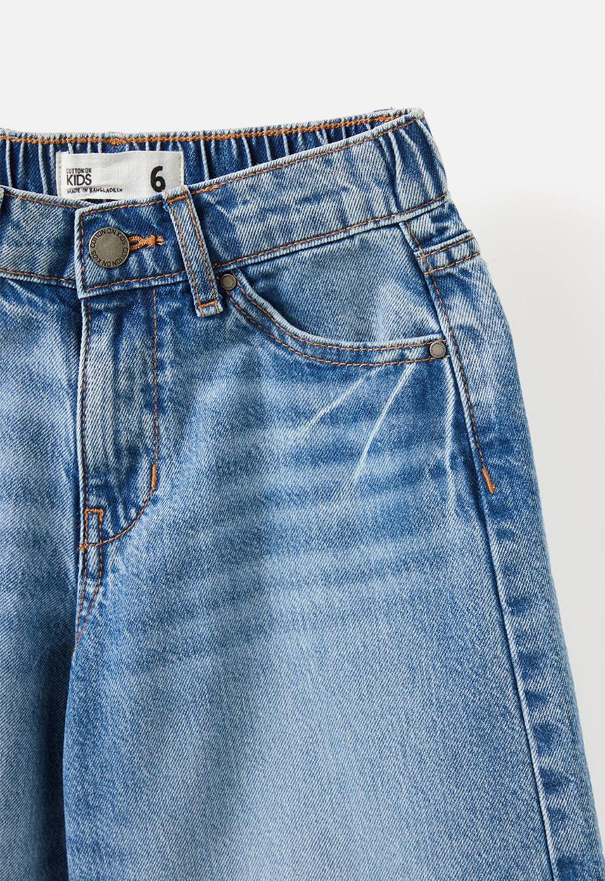 Cotton On - Jayden Denim Jort - Blue Haven Mid Blue