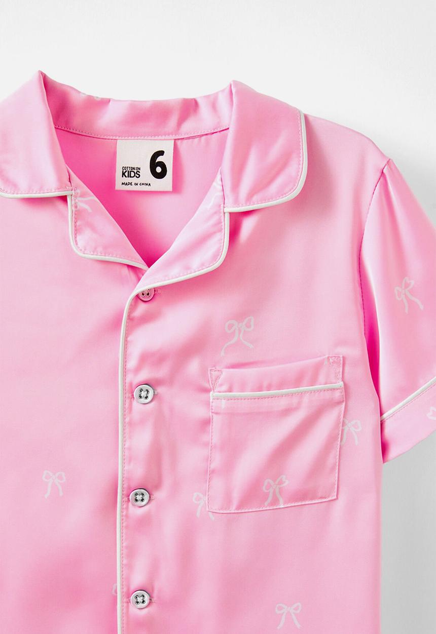 Cotton On - Cassandra short/long pyjama set - fairy pink/ vanilla bow