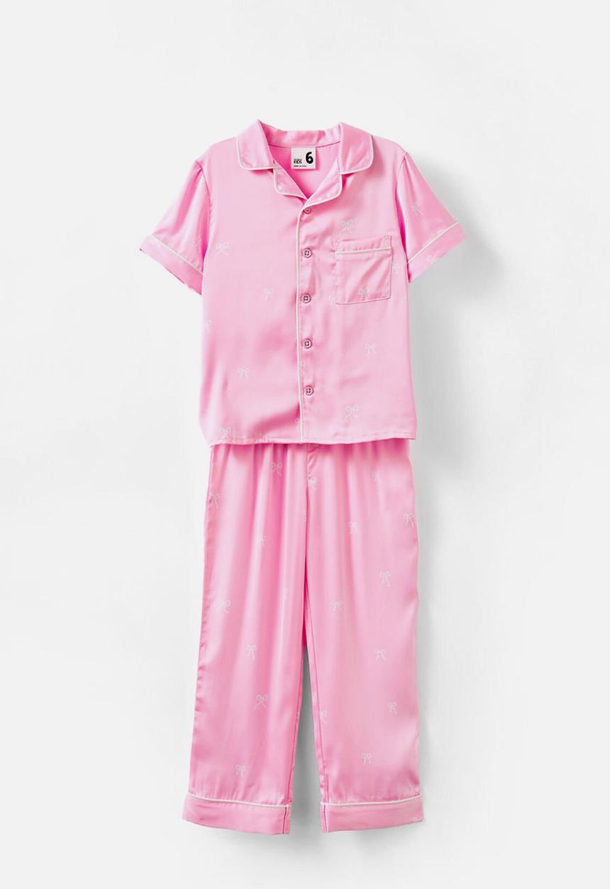 Cotton On - Cassandra short/long pyjama set - fairy pink/ vanilla bow