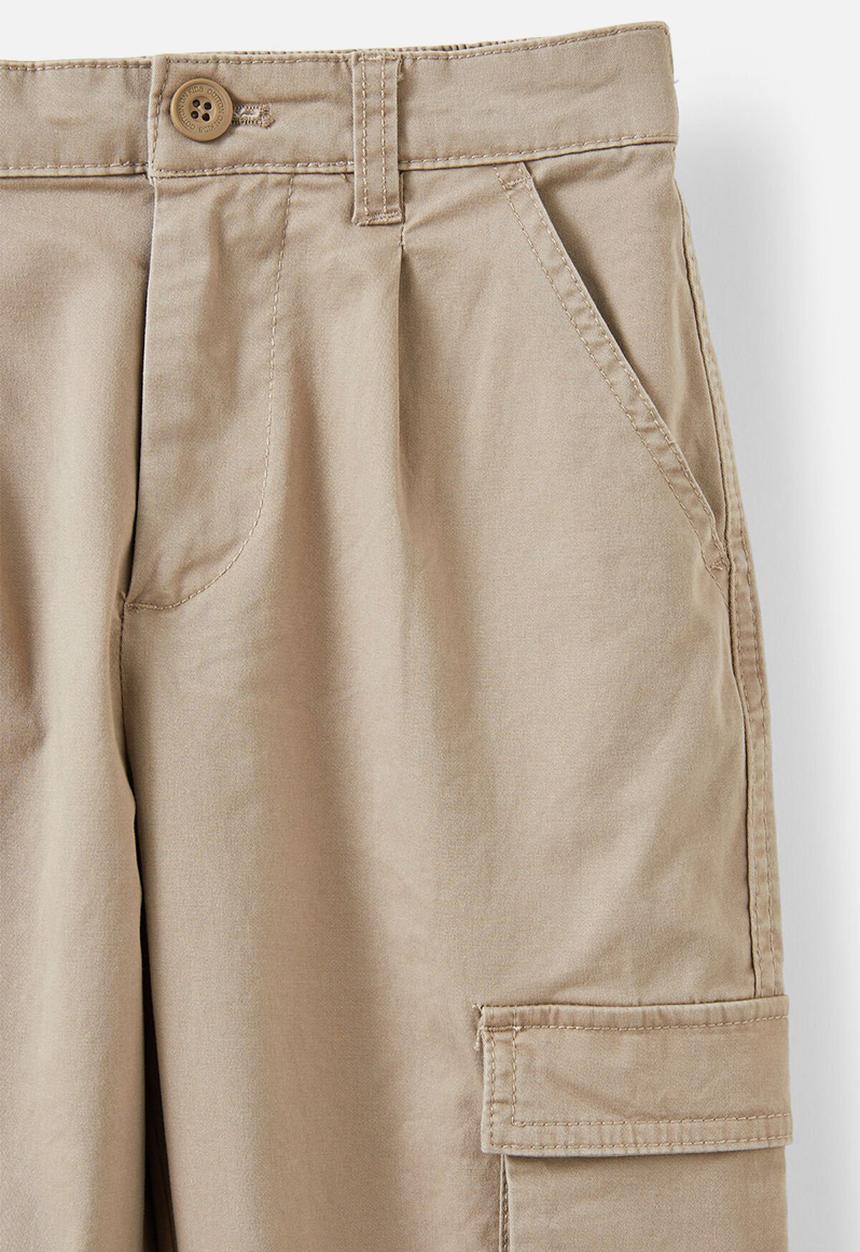 Cotton On - Baggy Pleat Front Pant - Washed Stone